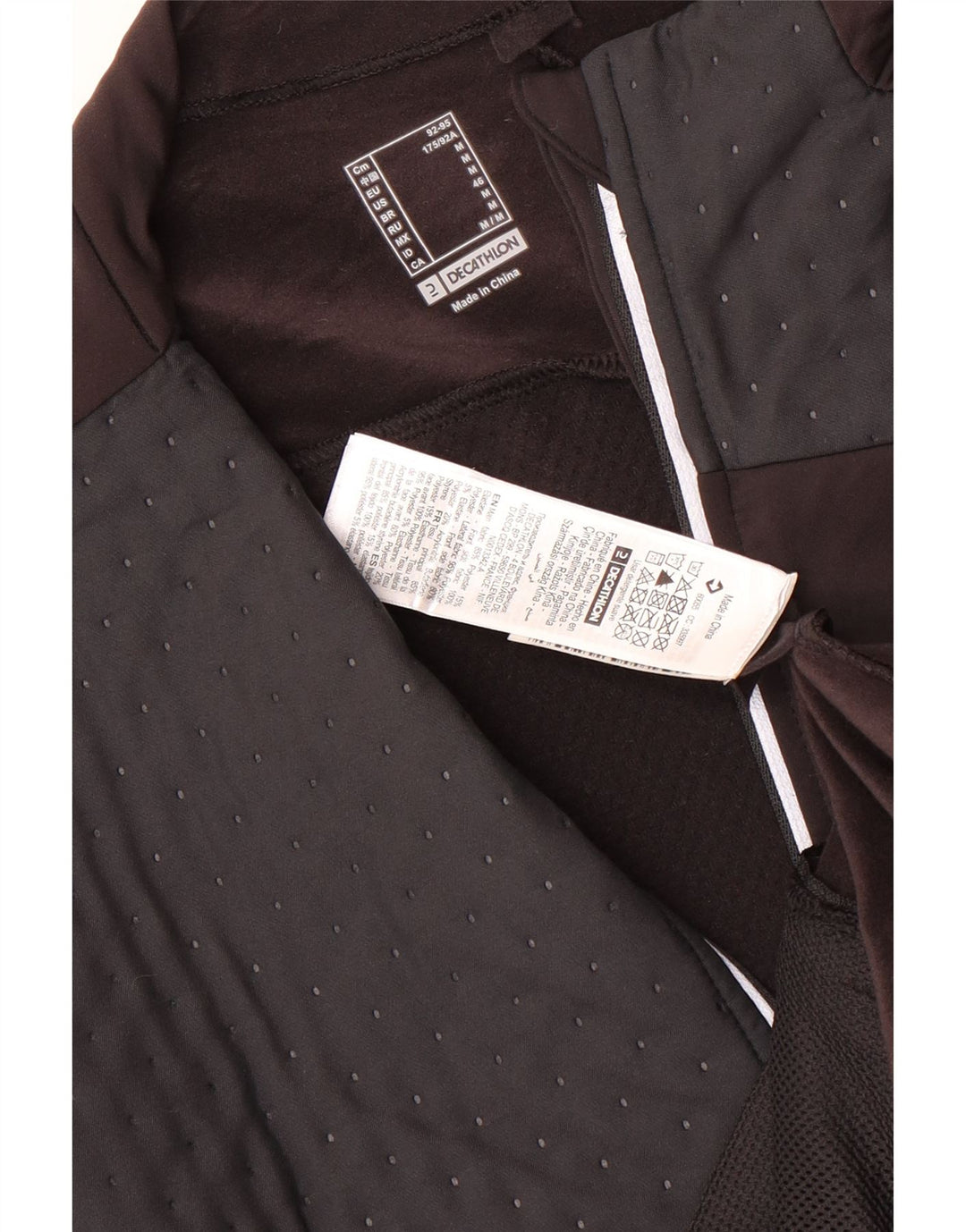 DECATHLON Giacca da tuta da uomo in poliestere color block marrone medio