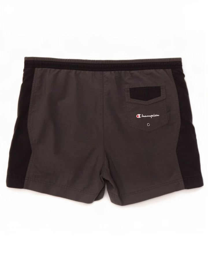 Pantaloncini da bagno da uomo Champion color grigio medio