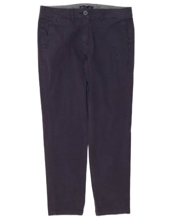 Pantaloni chino Petite da donna Marks & Spencer UK 10 piccoli W30 L27 blu navy