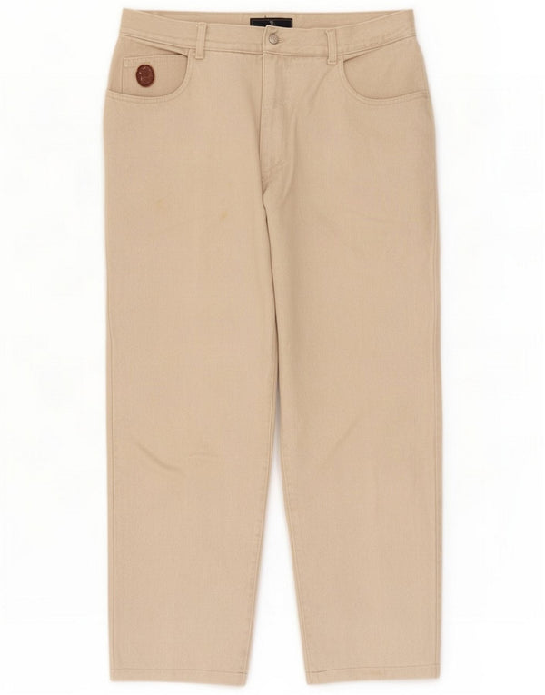 Pantaloni casual dritti da uomo Trussardi W36 L30 Cotone beige