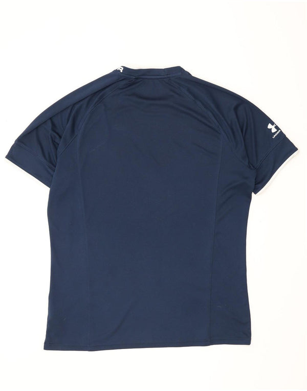 Maglietta grafica da uomo Under Armour Heat Gear Top XL poliestere blu navy