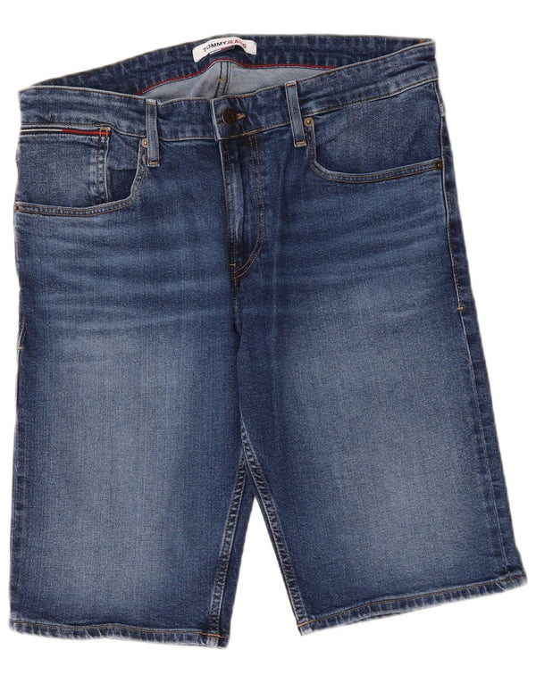 Tommy Hilfiger Mens Denim Shorts W34 Large Blue Cotton