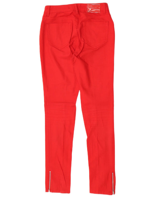 Pantaloni casual skinny da donna Zara EU 38 Small W28 L31 Cotone rosso