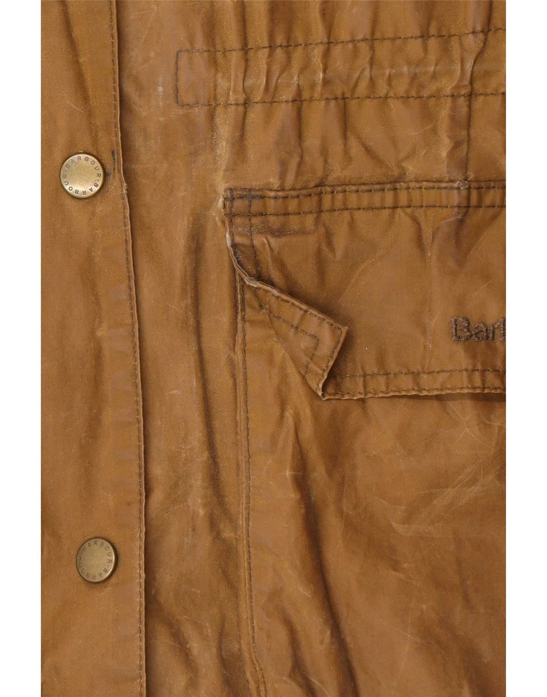 Giacca da donna in cotone cerato con cappuccio Barbour UK 14 grande marrone