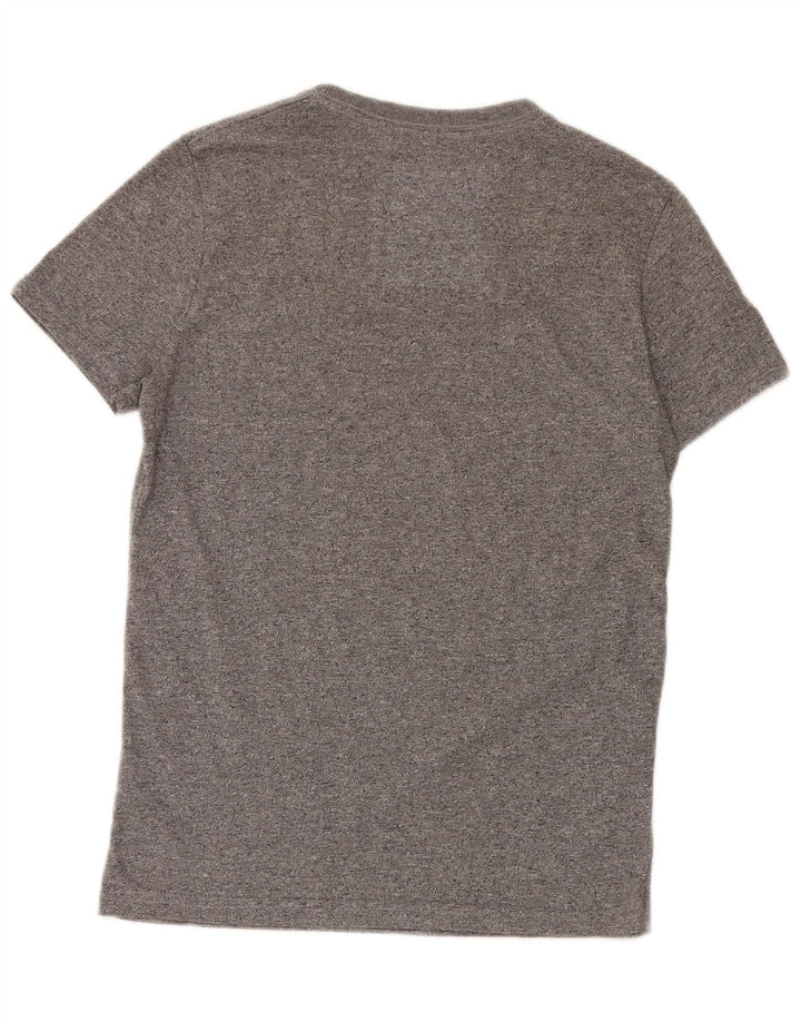 T-shirt grafica da uomo Superdry Top in cotone chiazzato grigio piccolo