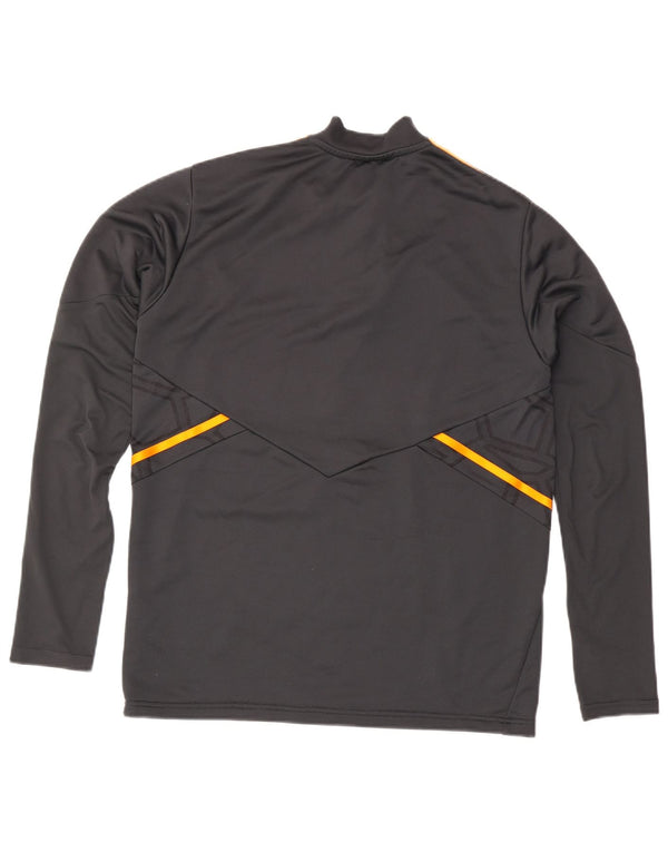 Adidas Uomo Leeds United FC Graphic Pullover Tuta Top Large Grigia