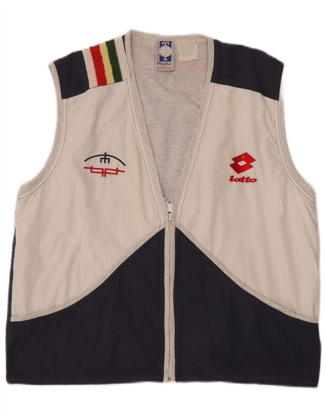 Giacca sportiva senza maniche grafica da uomo Lotto Large White Colourblock