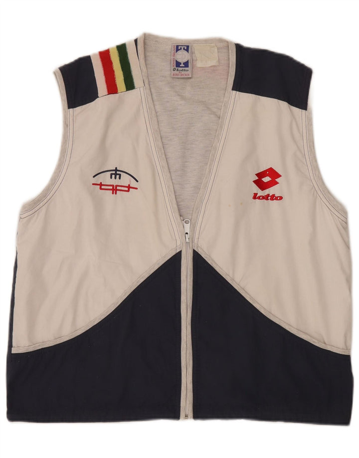 Giacca sportiva senza maniche grafica da uomo Lotto Large White Colourblock
