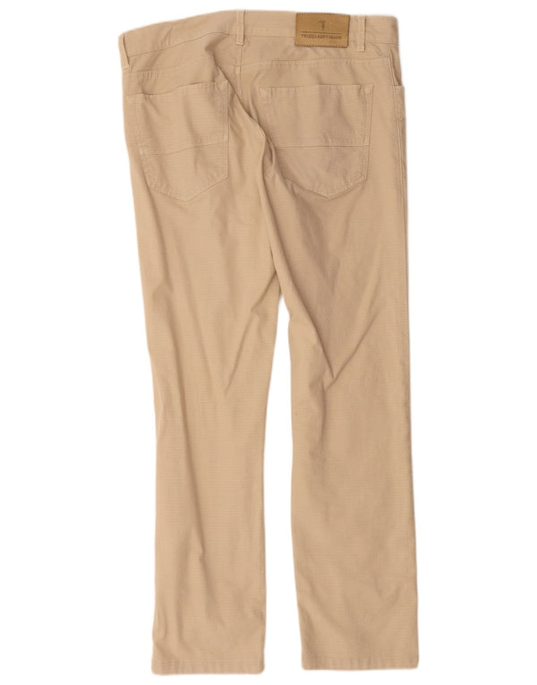 Pantaloni Casual Slim Uomo Trussardi W34 L29 Beige