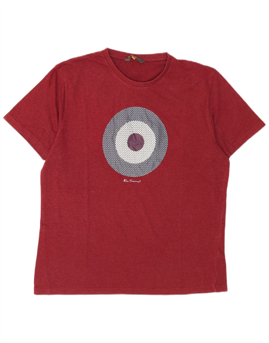 T-shirt grafica da uomo Ben Sherman Top grande in cotone rosso