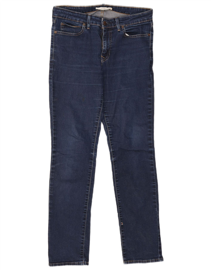 LEVI'S Jeans slim 712 da donna W29 L30 cotone blu navy