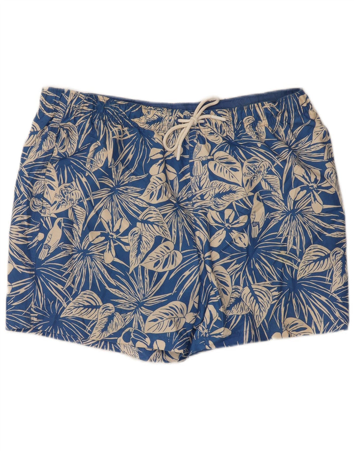 Pantaloncini da bagno da uomo Marks & Spencer grandi in poliestere floreale blu