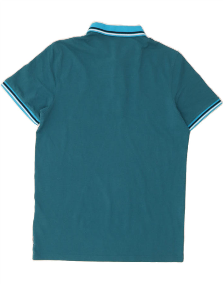 JACK & JONES Mens Polo Shirt Medium Blue Cotton Vintage Jack & Jones and Second-Hand Jack & Jones from Messina Hembry 