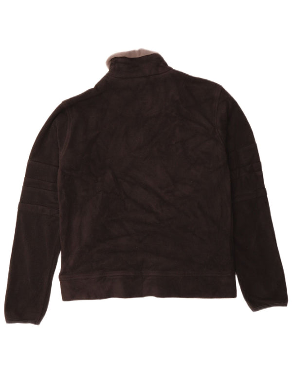 Maglione in pile da donna con collo e zip Lotto UK 14 grande poliestere nero