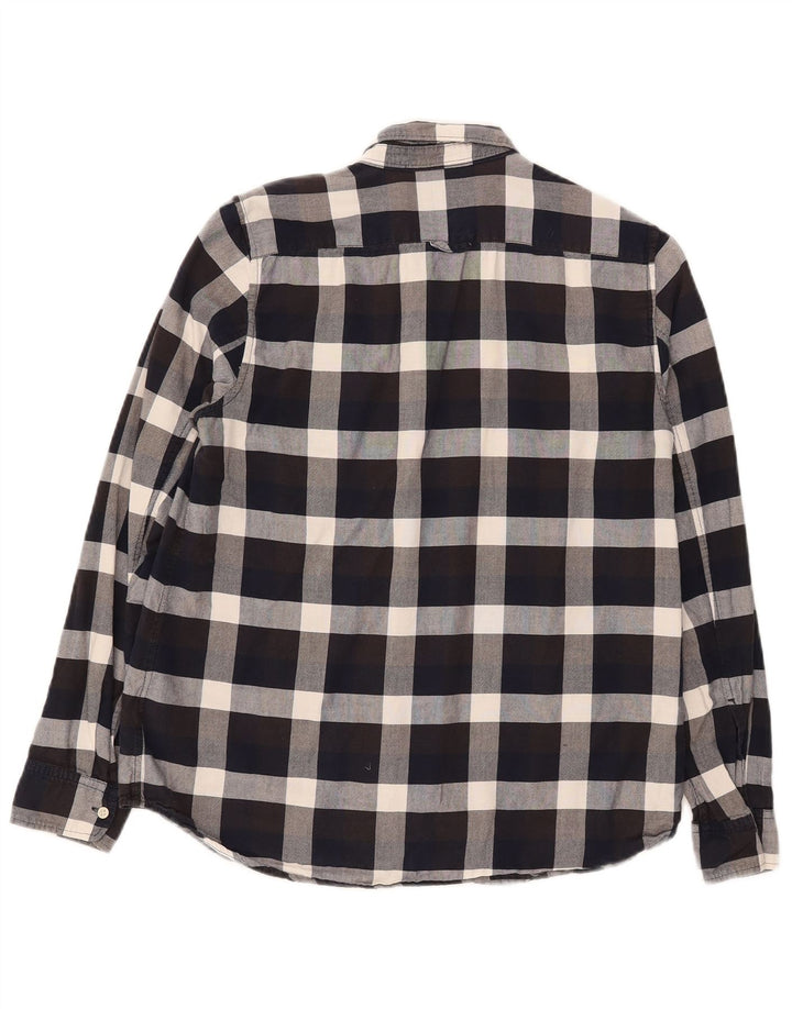 Gap Camicia da donna in flanella dal taglio classico UK 14 Cotone medio a quadri nero