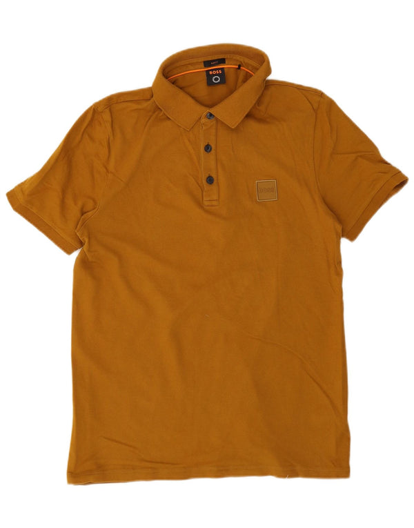 Polo da uomo slim fit Hugo Boss grande in cotone marrone