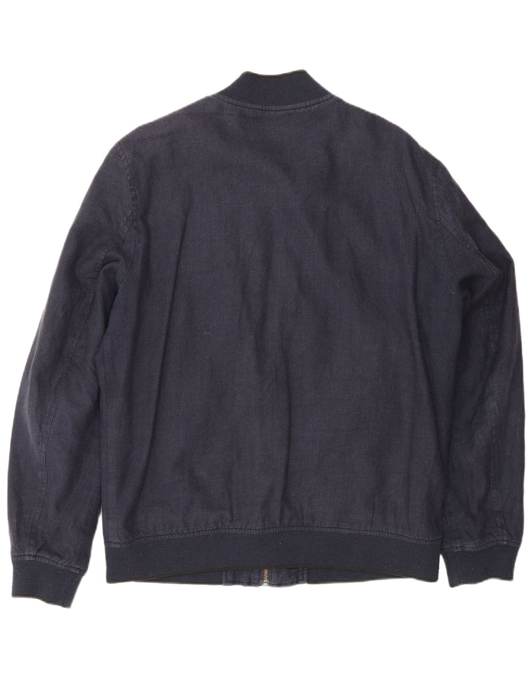 Giubbotto bomber da uomo Ted Baker taglia 4 grande lino blu navy