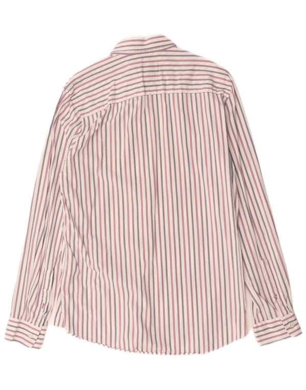 Crew Clothing Camicia da uomo dal taglio costiero in cotone a righe multicolori medie