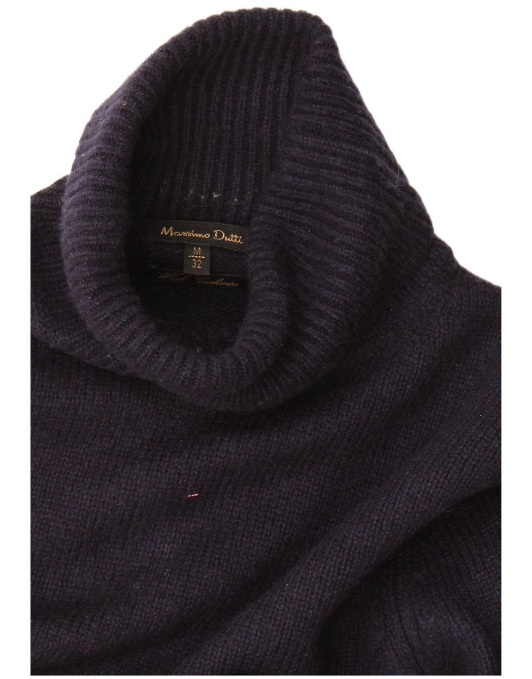 Maglione maglione da donna a collo alto Massimo Dutti UK 12 medio blu navy