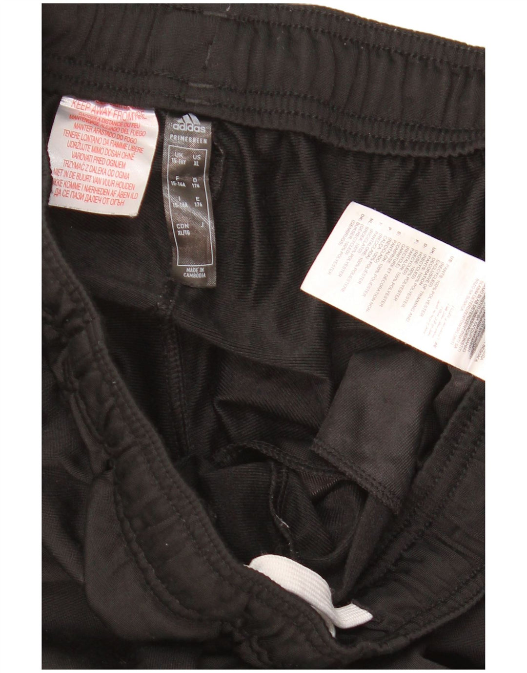 Pantaloni della tuta da ragazzo Adidas 14-15 anni in poliestere nero