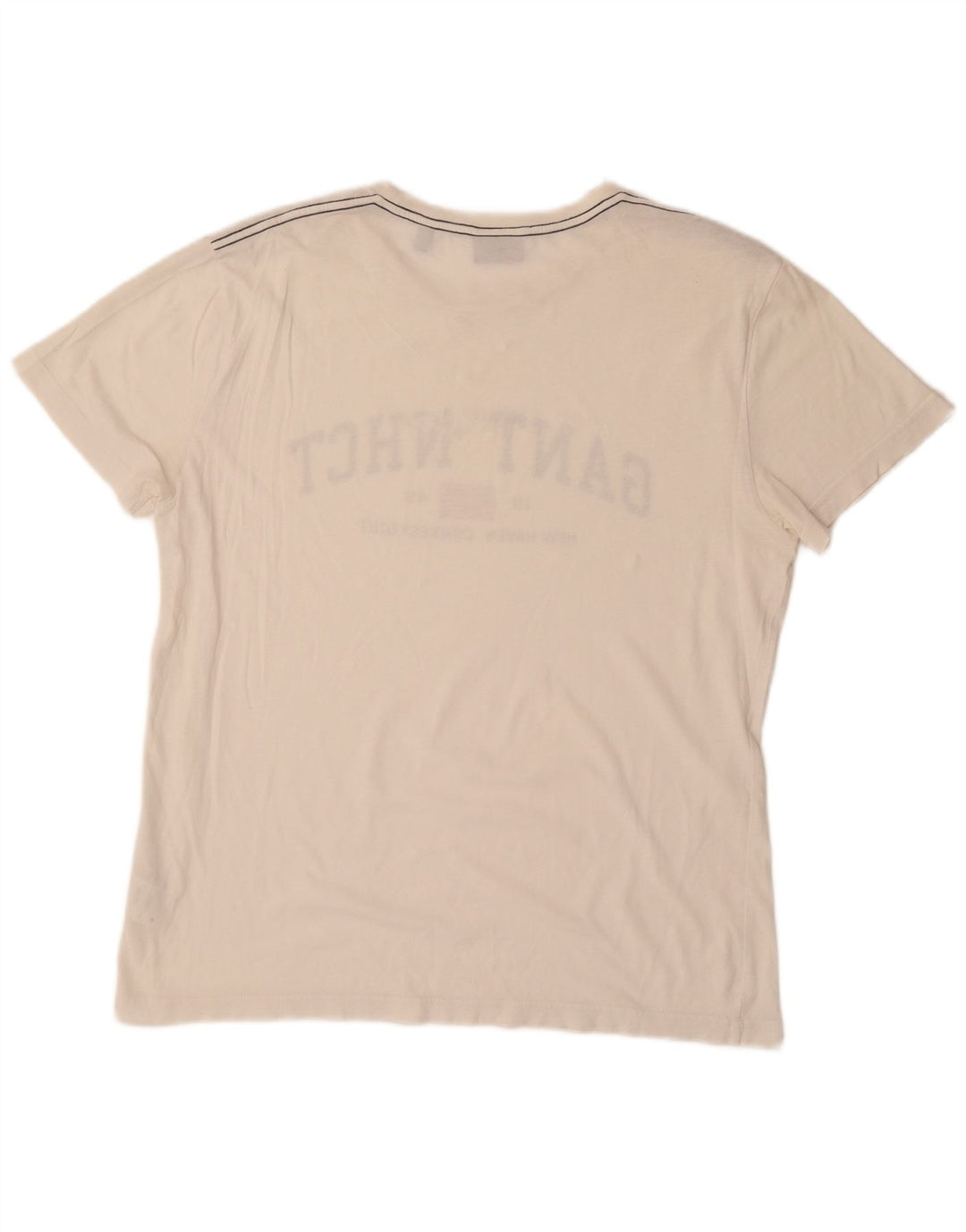 GANT T-shirt grafica da uomo grande in cotone bianco