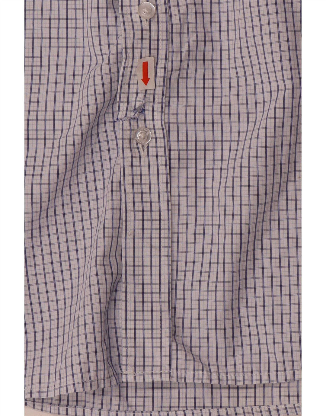 Camicia Chaps da uomo vestibilità regolare taglia 16 16,5 grande viscosa a quadretti blu
