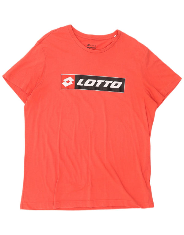 T-shirt grafica da uomo LOTTO Top 2XL Rossa