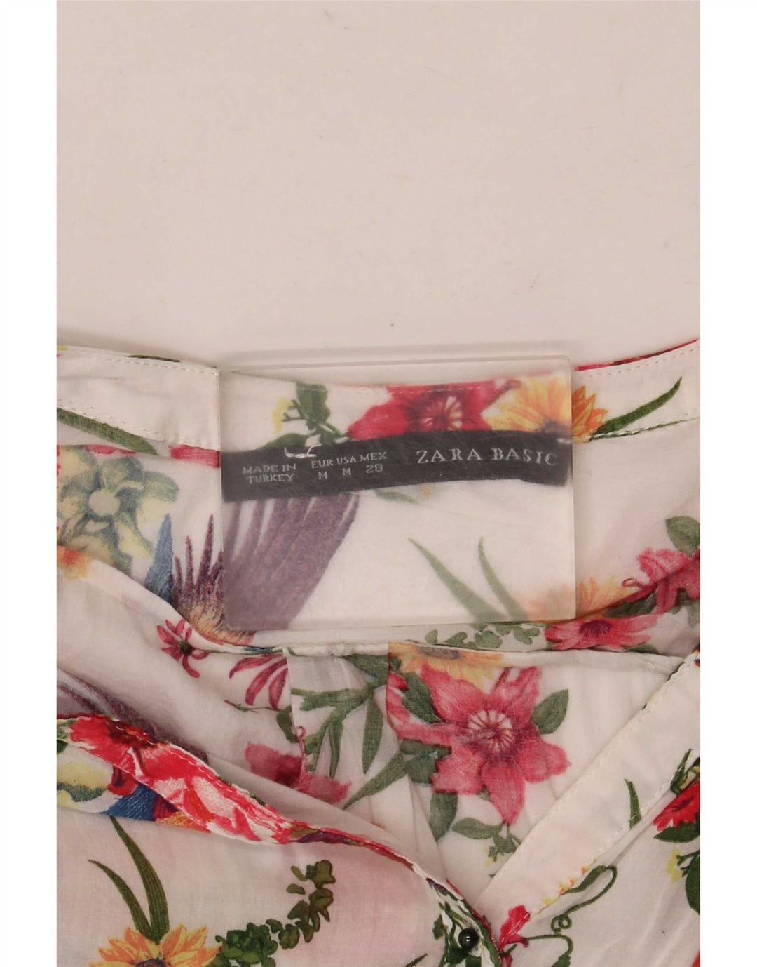 Top Zara da donna con maniche a 3/4, taglia UK 12, medio, multicolore, floreale