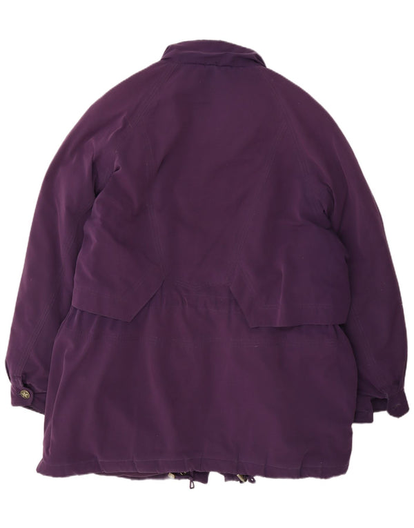 Cappotto imbottito oversize da donna vintage EU 46 XL poliestere viola