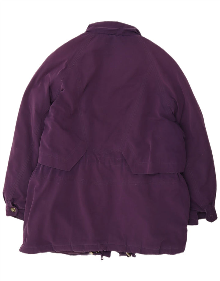 Cappotto imbottito oversize da donna vintage EU 46 XL poliestere viola