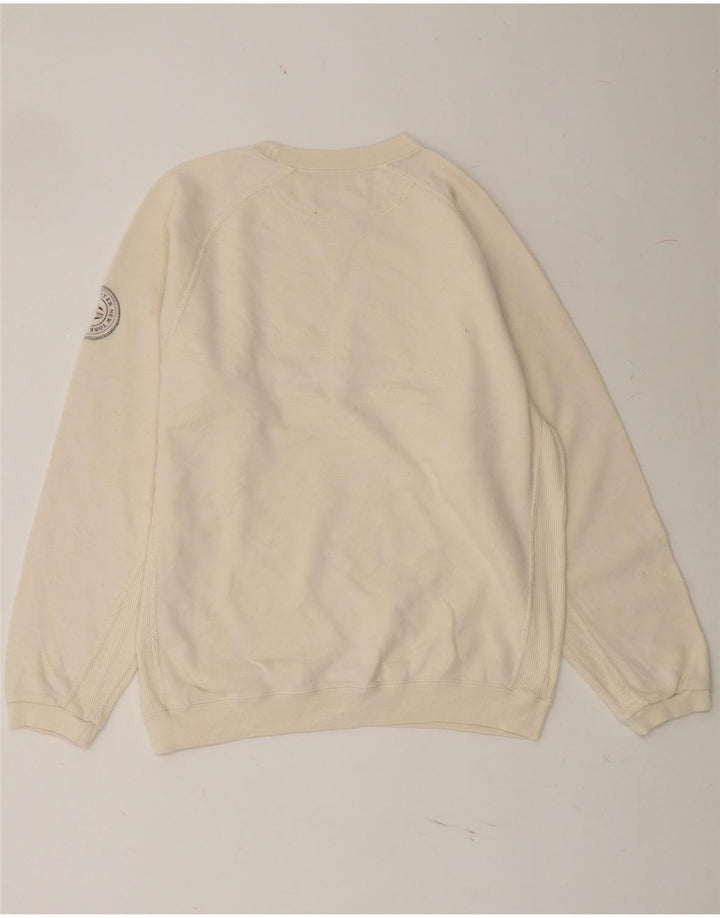 CHAMPION Boys Graphic Sweatshirt Jumper 11-12 Years Beige Cotton Vintage Champion and Second-Hand Champion from Messina Hembry 