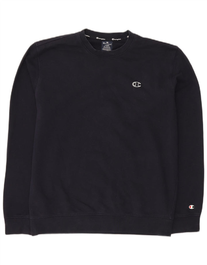 CHAMPION Felpa da uomo Maglione grande in cotone blu navy