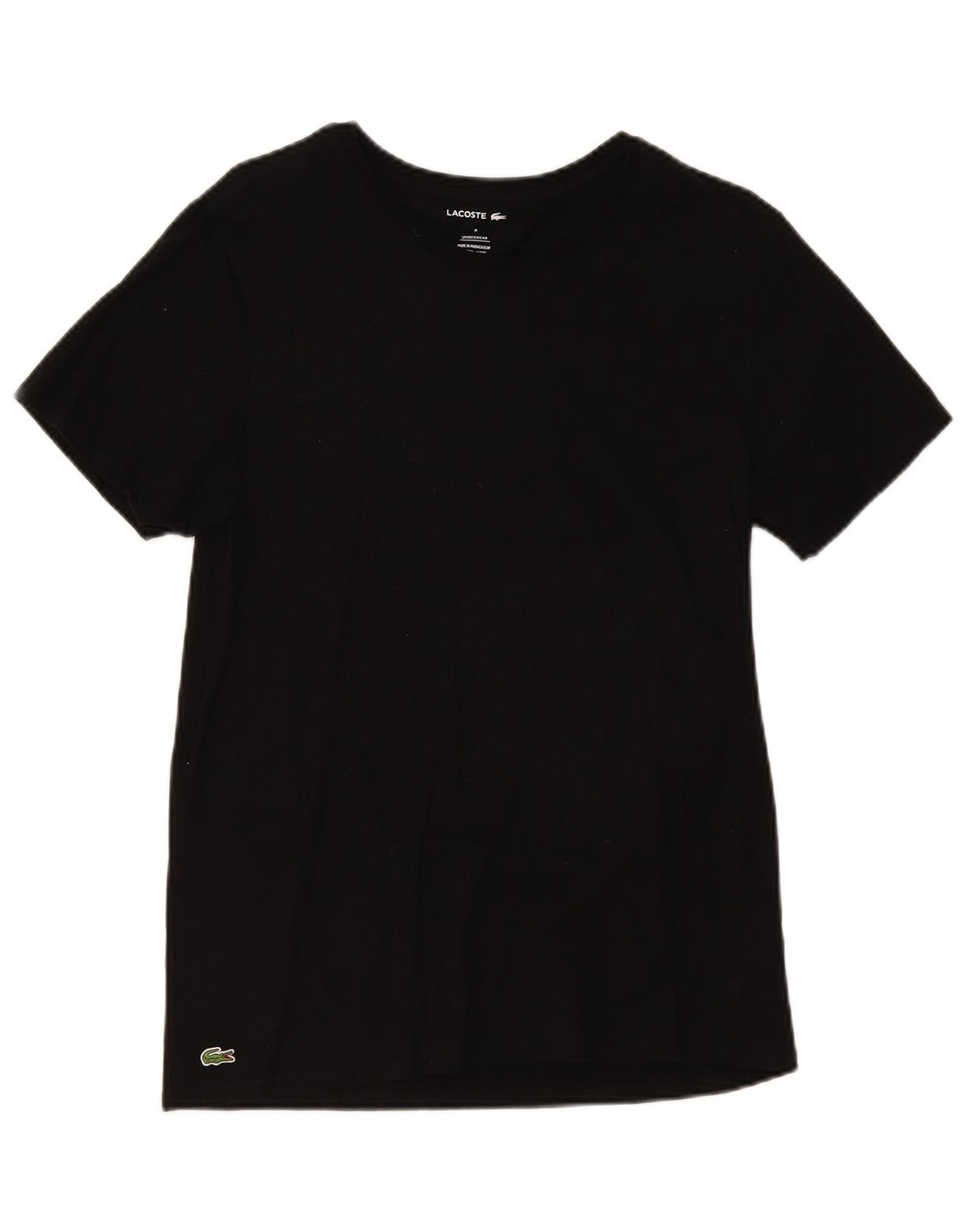 T-shirt da donna Lacoste Top UK 14 Medium Nero Cotone
