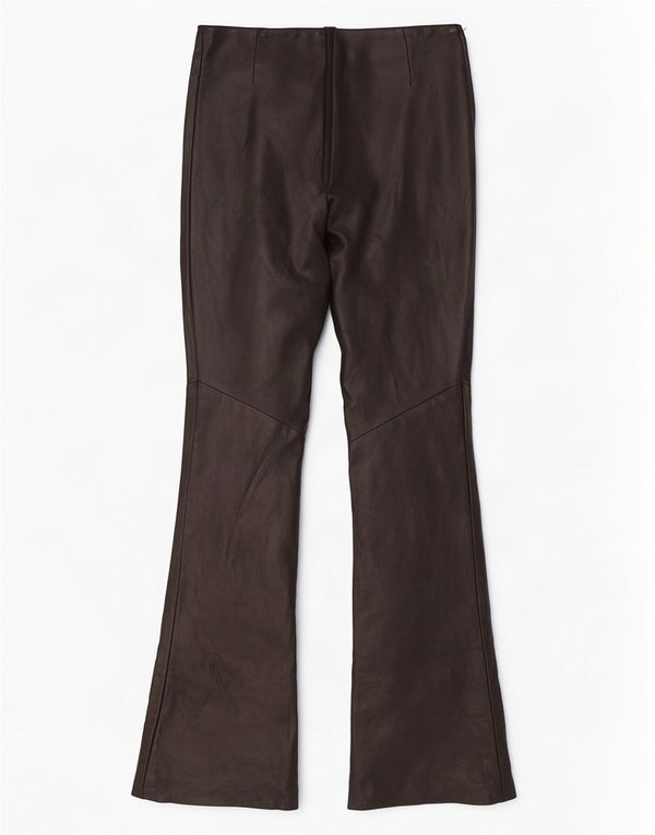 Pantaloni in pelle svasati da donna Danier taglia 8 W24 L31 neri