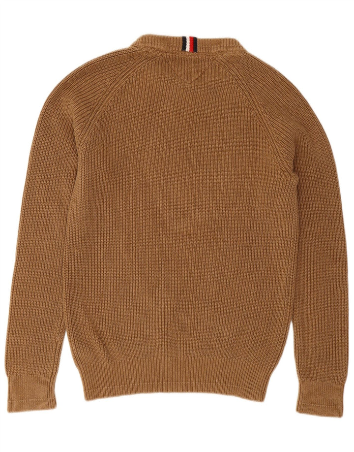Tommy Hilfiger Uomo Maglione con scollo a barca Maglione in cotone marrone medio