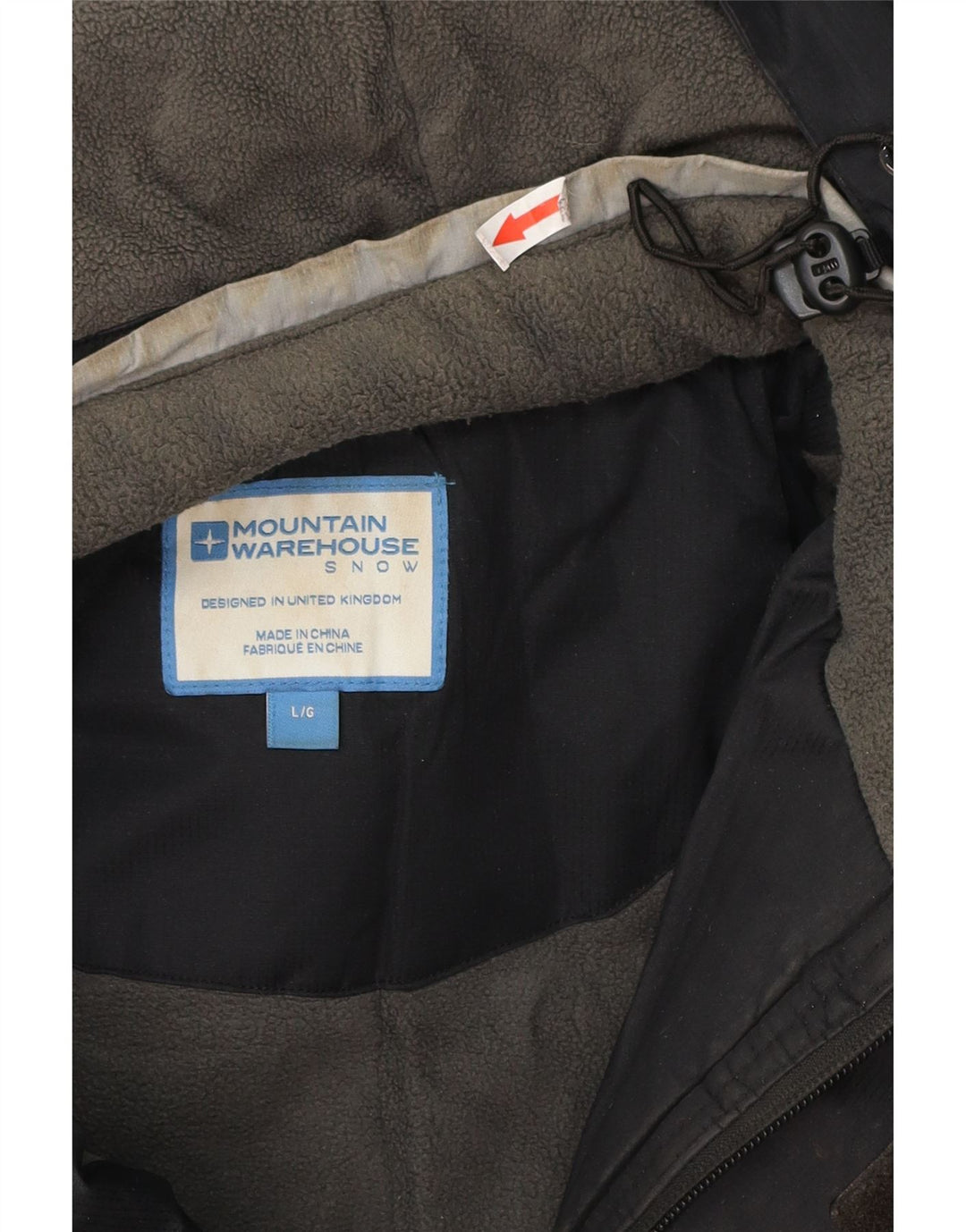 Giacca a vento da uomo Mountain Warehouse UK 40 Large Black Colourblock