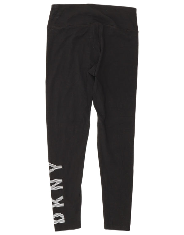Leggings grafici da donna Dkny UK 12 cotone nero medio