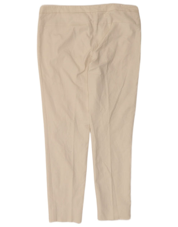 Pantaloni casual slim da donna Zara EU 44 XL W34 L28 Cotone bianco