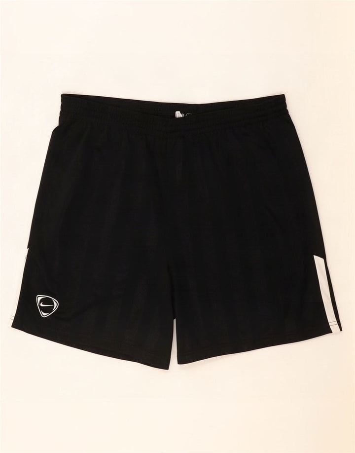 Pantaloncini sportivi da uomo Nike in poliestere a righe nere medie
