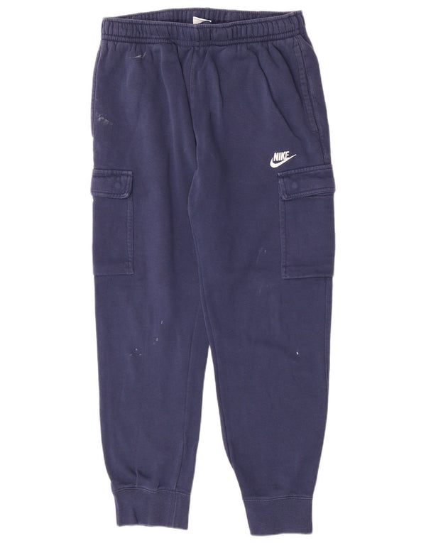 Pantaloni da tuta Nike da uomo Cargo Joggers medi in cotone blu navy