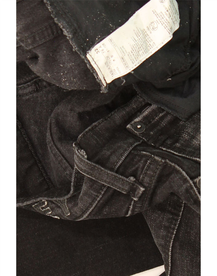 Jeans dritti con grafica SISLEY da uomo W32 L32 in cotone nero