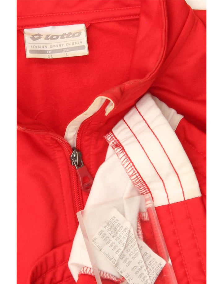 Giacca da tuta da uomo Lotto Large in poliestere color block rosso