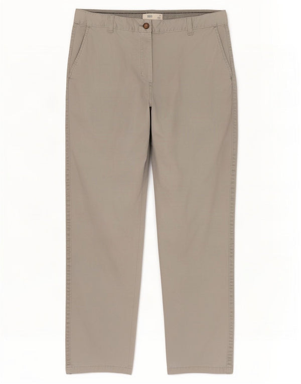 Pantaloni chino dritti da donna Marks & Spencer UK 10 Small W30 L26 Grigio