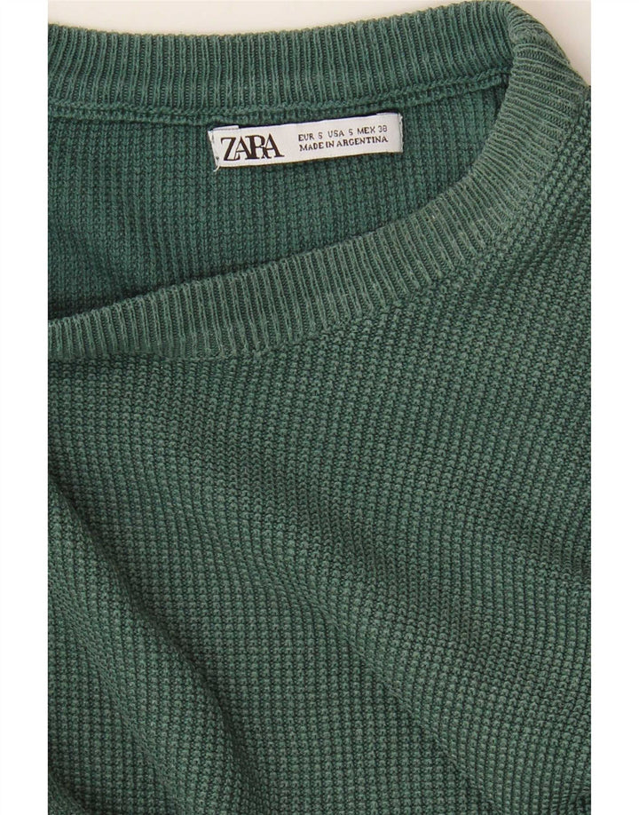 Maglione maglione girocollo da uomo vestibilità ampia Zara piccolo verde