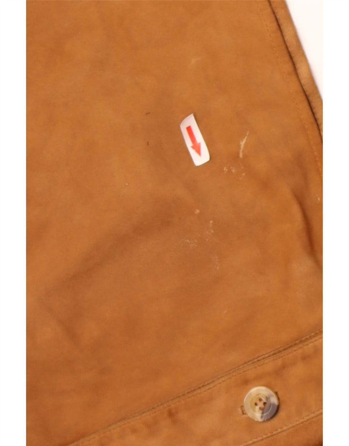Giacca vintage da donna in pelle scamosciata IT 42 Pelle beige media