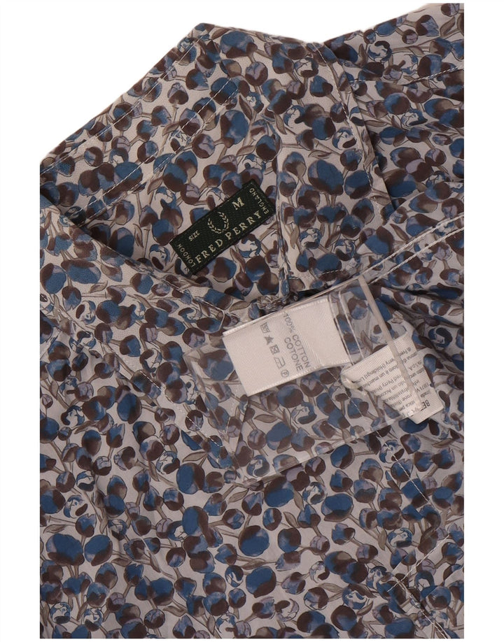Camicia da donna Fred Perry UK 14 Cotone floreale blu medio