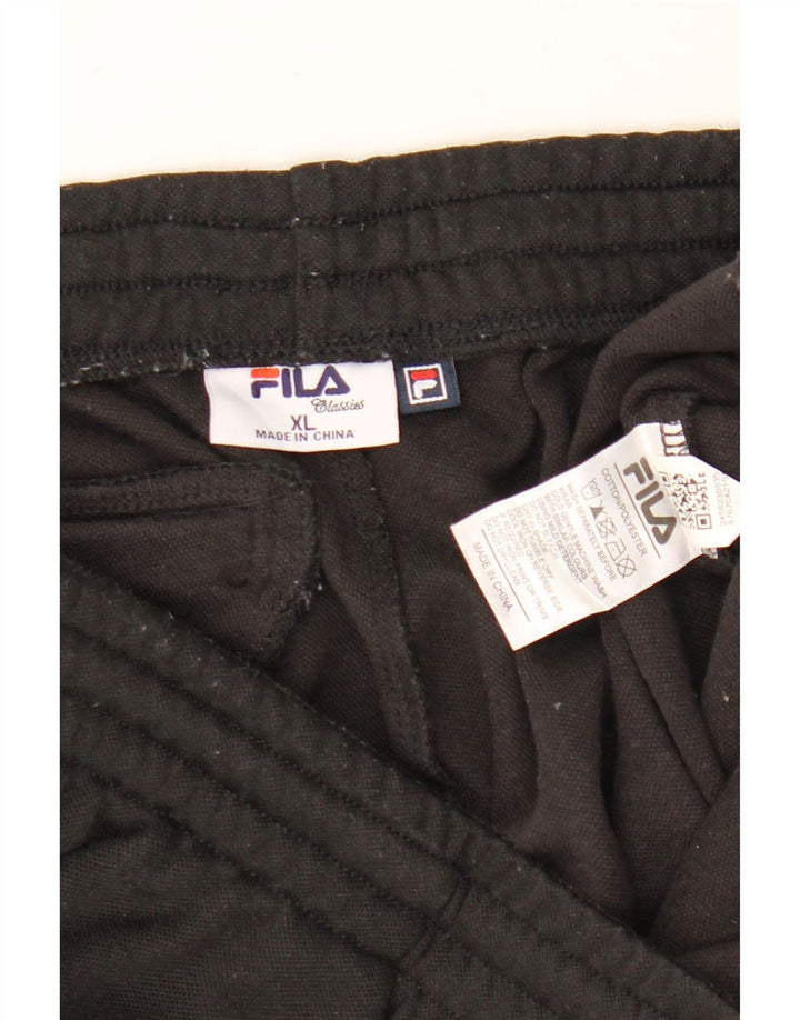 Pantaloni da tuta da uomo FILA XL in cotone nero