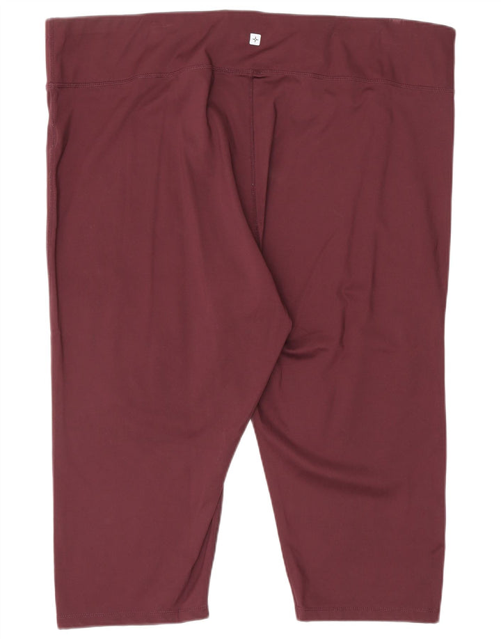 MOUNTAIN WAREHOUSE Leggings Capri da donna UK 22 3XL Nylon bordeaux