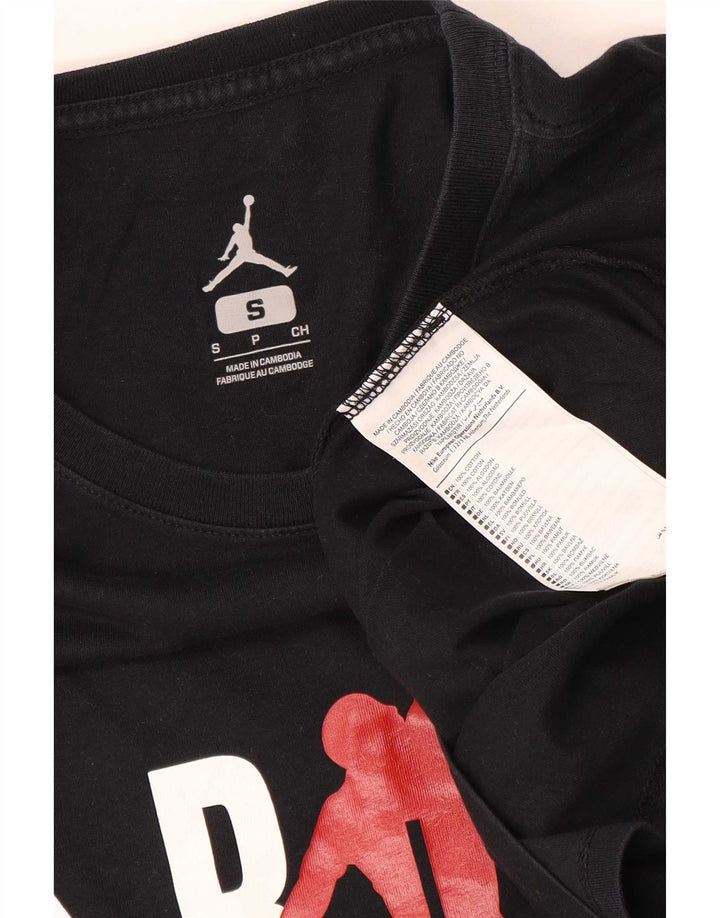 T-shirt grafica da uomo Jordan Top piccola in cotone nero