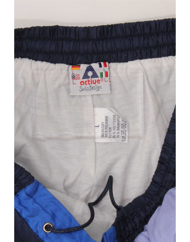 Pantaloni da tuta da uomo attivi Joggers Large Blu Navy Colourblock